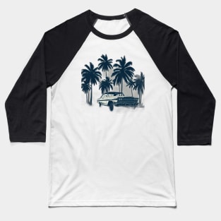 travel illustration, car and palm tree summer Baseball T-Shirt